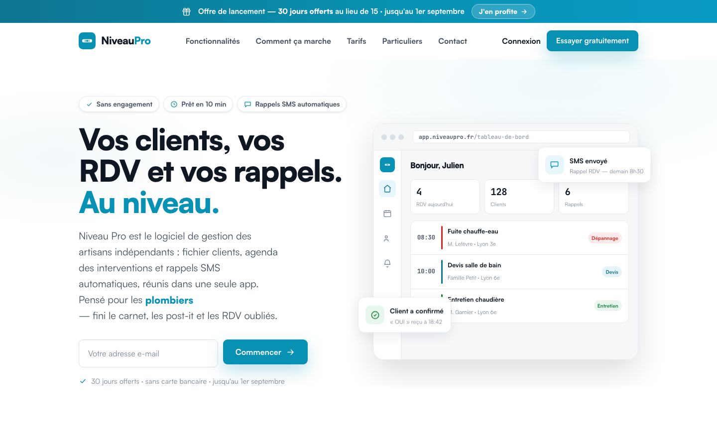 Niveau Pro — logiciel de gestion pour artisans